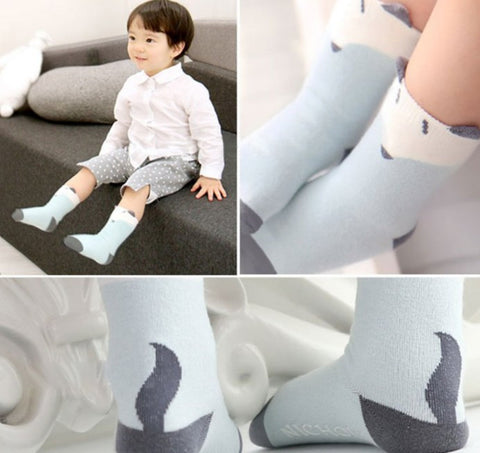 Cotton Fox Cat Printed Anti-slip Knee Socks