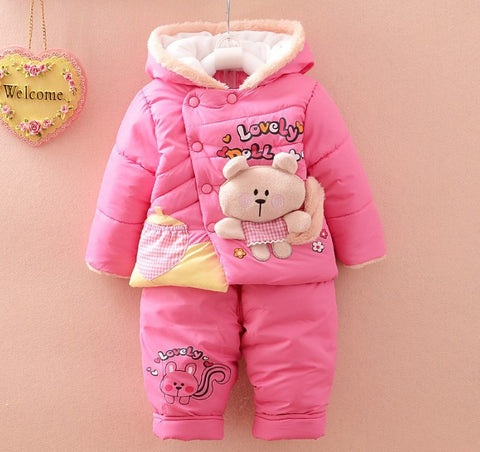 Winter Coat Children Bear Hooded