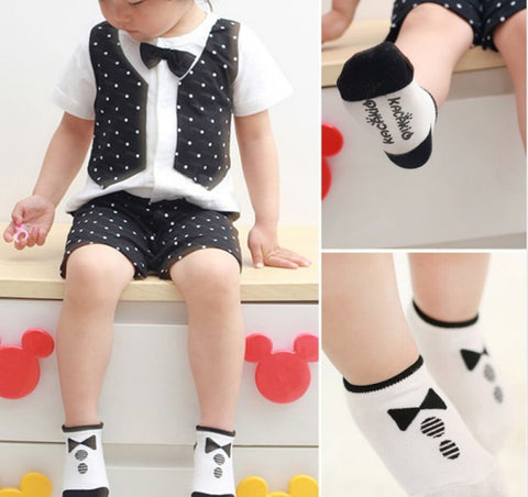 Socks Cotton Knitted Anti Slip Short