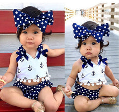 Cute Baby Girls 3 Pcs Sets Clothes