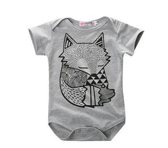 Baby Boy Girl Clothes Short Sleeve Animal Print