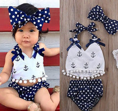 Cute Baby Girls 3 Pcs Sets Clothes