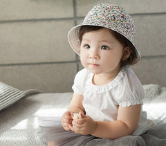 Baby Hat Cap Bucket Sunshade Floral Bowknot