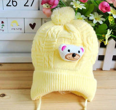 Infant Toddler Cute Soft Crochet Bear Hat Beanie