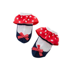 Sweet Toddler Baby Socks Girl Slippers Dots