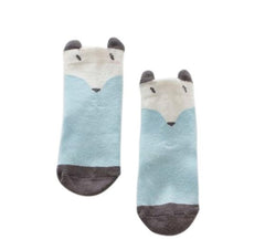 Cotton Fox Cat Printed Anti-slip Knee Socks