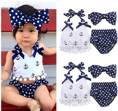 Cute Baby Girls 3 Pcs Sets Clothes