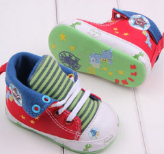 Cute Cartoon Printed Baby Kids High Shoes