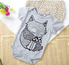 Baby Boy Girl Clothes Short Sleeve Animal Print