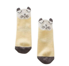 Cotton Fox Cat Printed Anti-slip Knee Socks