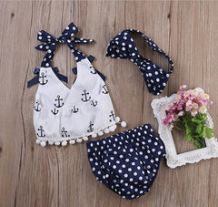 Cute Baby Girls 3 Pcs Sets Clothes