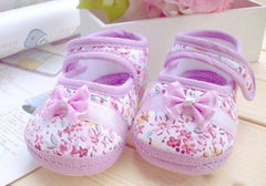 Girls Flowers Bow Baby Toddler Shoes