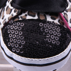 Baby Girls Shoes Floral Leopard Sequin Infant Soft Sole