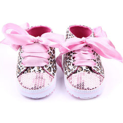 Baby Girls Shoes Floral Leopard Sequin Infant Soft Sole