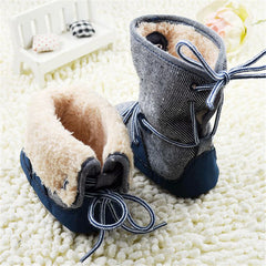 Baby Boy Winter Warm Snow Boots Lace Up