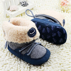 Baby Boy Winter Warm Snow Boots Lace Up