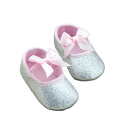 Glitter Baby Shoes Flash Gold Bow Soft Bottom